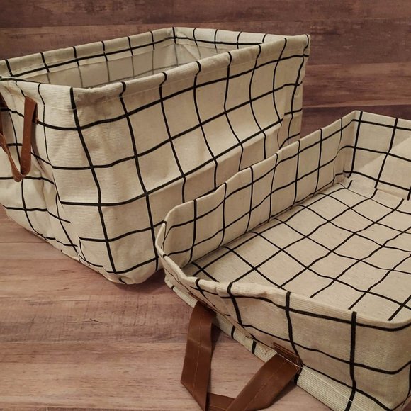 *1 DAY SALE* (3) Collapsible Foldable Sizeable Organization Storage Bins Baskets - Picture 3 of 16